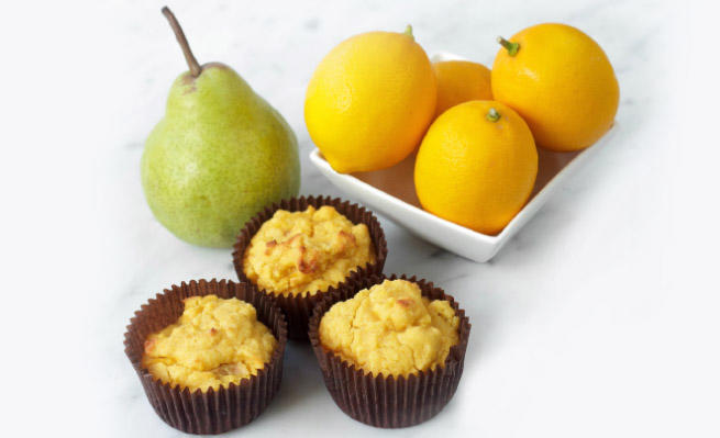 MUFFIN LIMONE, PERE E ZENZERO